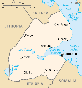 A Map of Djibouti