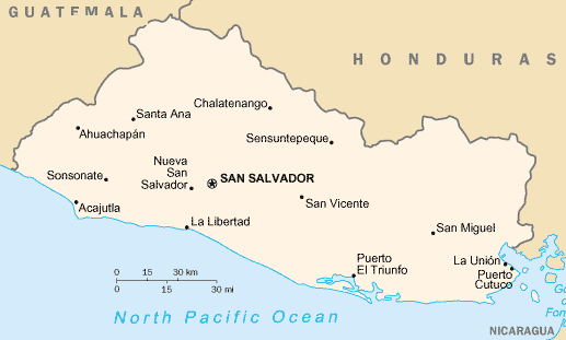 A Map of El Salvador