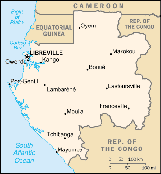 A Map of Gabon