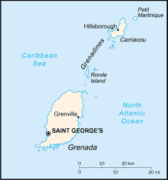 A Map of Grenada