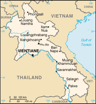 A Map of Laos