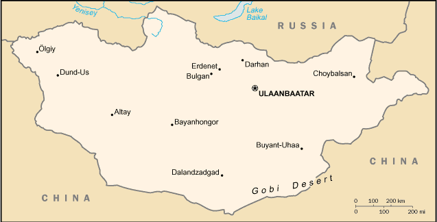 A Map of Mongolia