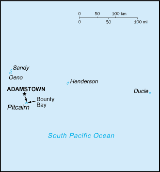 A Map of Pitcairn Islands