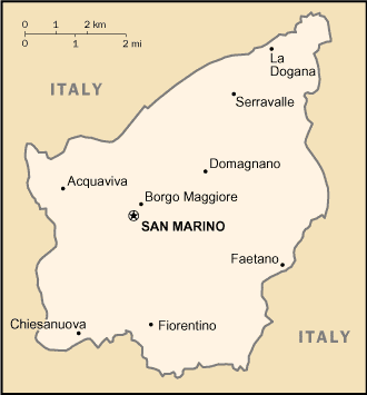 A Map of San Marino