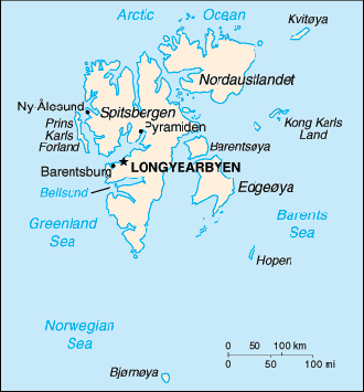 A Map of Svalbard Island