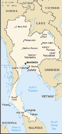 A Map of Thailand