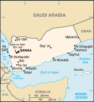 A Map of Yemen