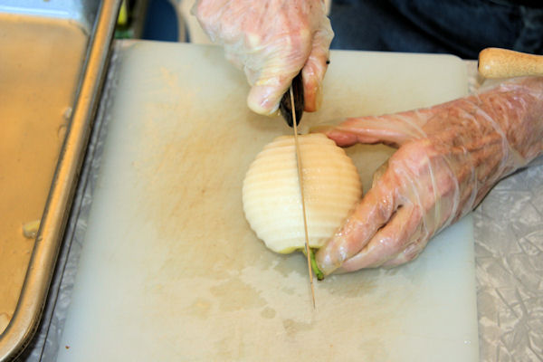 Step 5 - Cut Pear in Half 