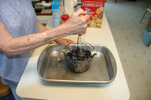 Step 3 - Mash Blueberries