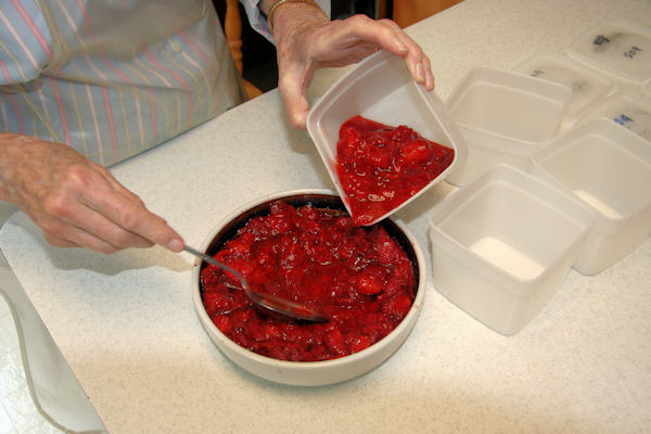 Step 16 -  Fill the Freezer Containers