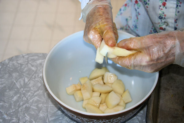 Step 5 - Cut up Pear 