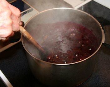 Blueberry Jam Boiling