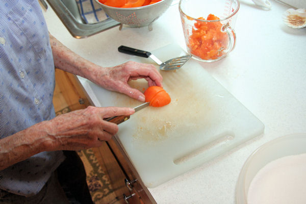 Step 9 -  Chop up the Apricots