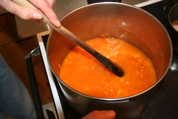 Step 14 -  Bring the Apricot mixture to a Boil