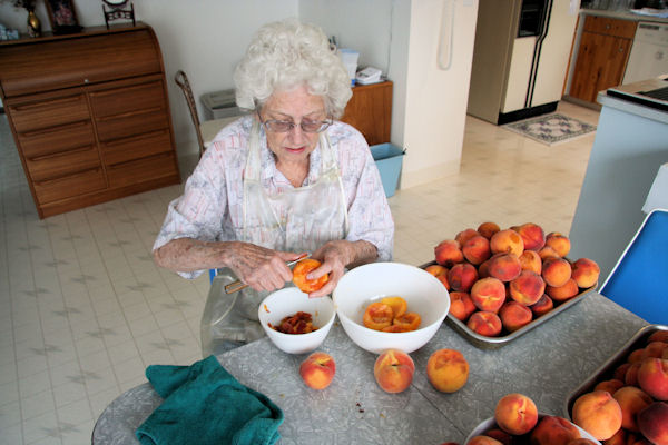 Step 2 - Handle the Split Pit Peaches