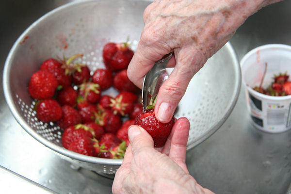 Step 2 - Stem Strawberries