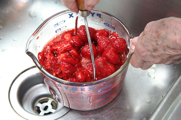 Step 3 - Mash Strawberries