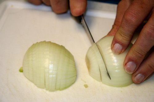 Step Eight - Chopping up the Onions