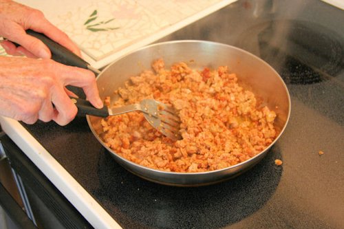 Step Two - Fry Sausage