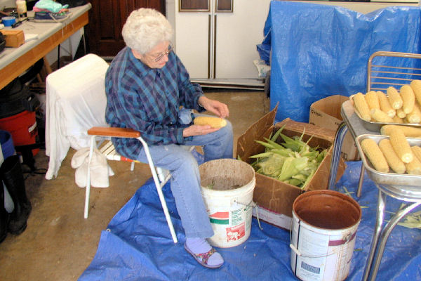 Step Five, Removing the corn silk