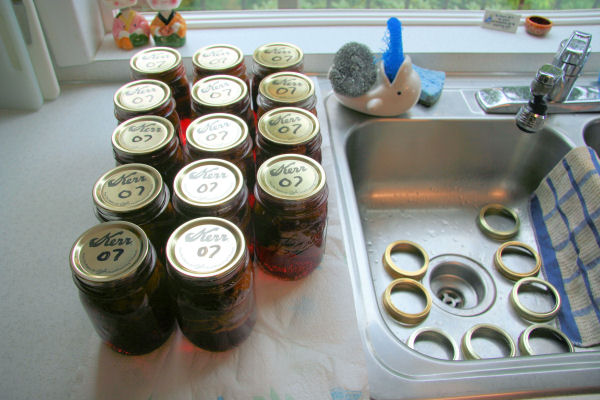 Step 16, Dry Jars and Label for Storage