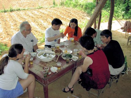 Noll Has Lunch in Xinyang, Henan, China