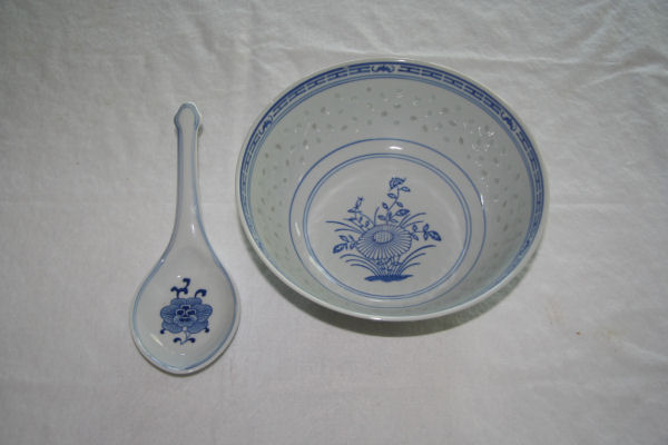 Chinese Soup Bowl and Spoon