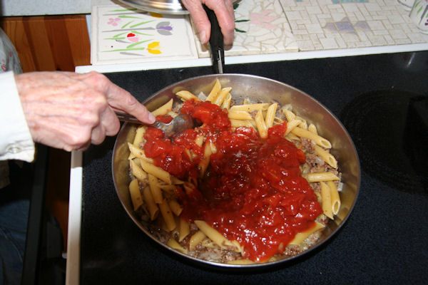 Step 14 - Mix in Tomatoes 