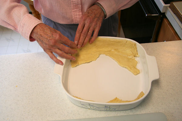 Step 7 - Line Casserole Dish