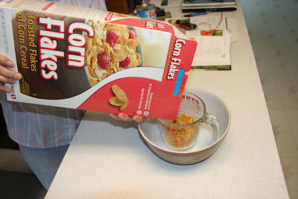 Step 14 - Measure Corn Flakes