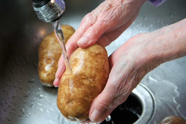Step 1 - Wash Potato