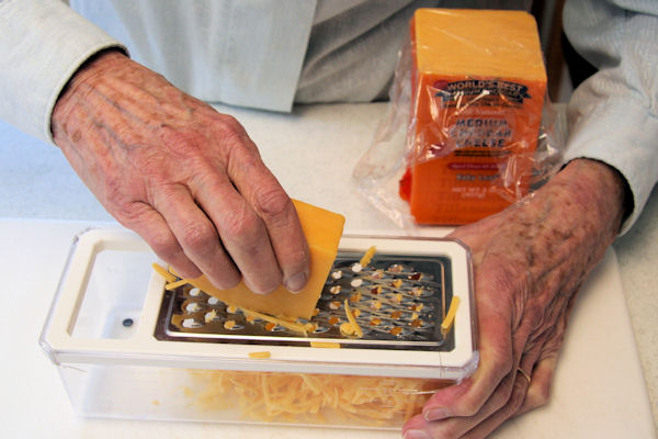Step 6 - Grate Cheeses