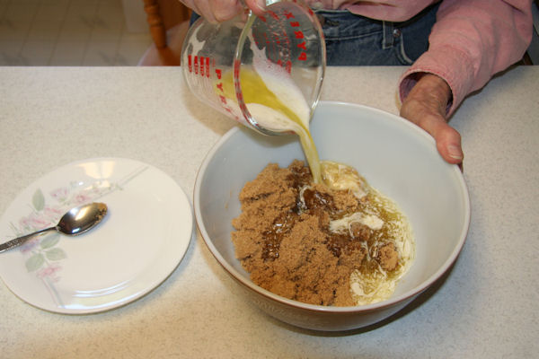 Step 5 - Melted Butter into Sugar