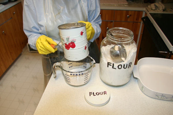 Step 13 - Sift the Flour