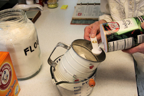 Step 13 - Add Salt and Baking Soda to Sifter