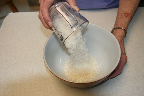 Step 8 - Coconut into Bowl