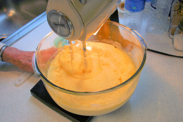 Step 6 - Mix up Eggs, Sugar, Margarine  