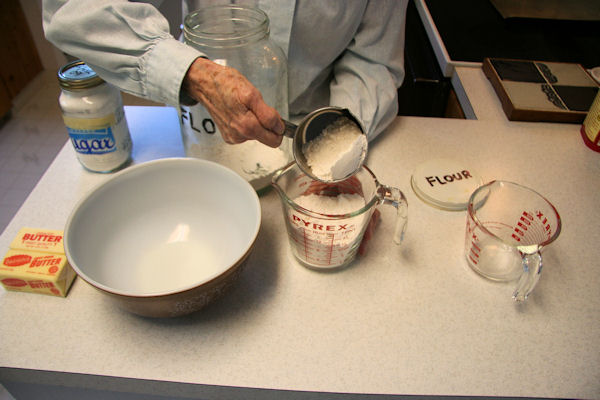 Step 1 -Measure Flour 