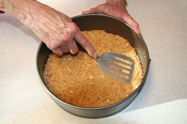 Step 7 - Press Crumbles Flat