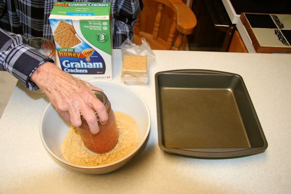 Step 1 - Crush Graham Crackers
