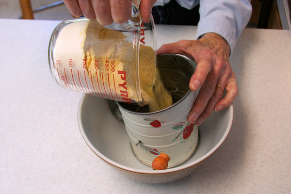 Step 9 - Pour into Sifter