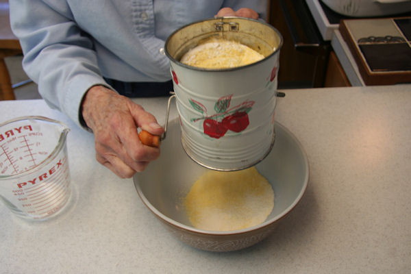 Step 10 - Sift Dry Ingredients