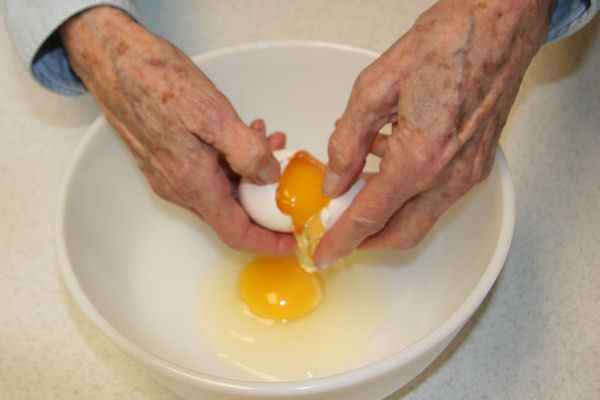 Step 1 - Crack Eggs