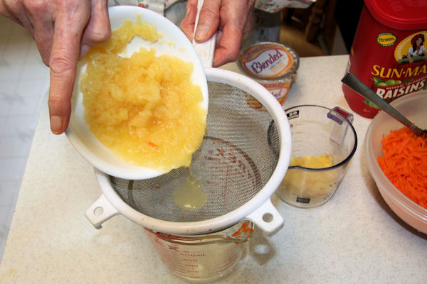 Step 5 - Drain Crushed Pineapple