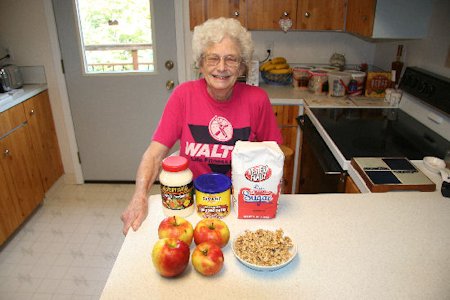 Making Apple-Nut-Date Salad