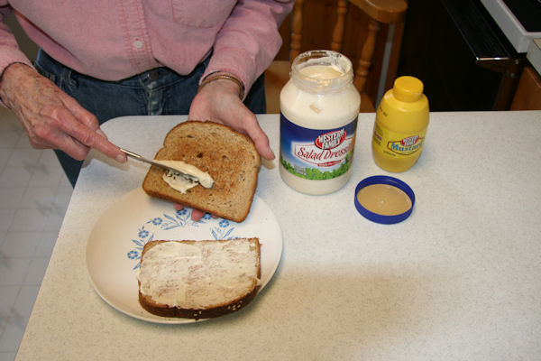 Step 2 - Spread Salad Dressing