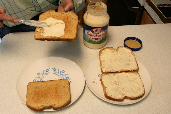 Step 2 - Spread Salad Dressing