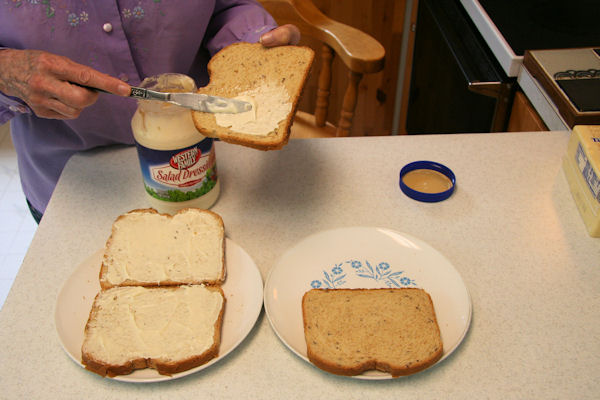 Step 1 - Spread Salad Dressing