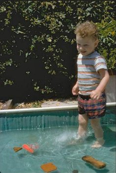 Chet Happily Splashing