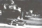 Loren Pushes Paul in the Wagon
